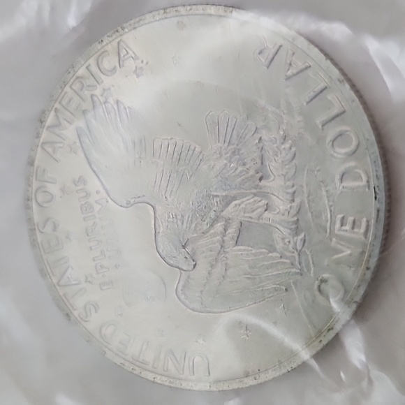 Vintage 1971 Eisenhower Uncirculated Silver Dollar Blue Pack Mint - Picture 6 of 8